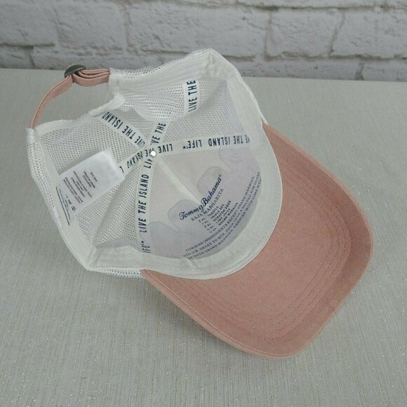 NWT TOMMY BAHAMA Pink Washed Trucker Cap Hat marlin Embroidery Tip Your Cap OS main image 9